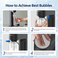 PHILIPS Sparkling Water Maker Soda Maker Compatible with Any Screw-in 60L CO2 Carbonator(NOT Included),black