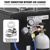 VEVOR Double Gauge Regulator, CO2 Regulator Gauge with 0-60PSI, Draft Beer Regulator , CGA320
