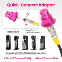 GOATACURA Soda Machine Co2 Adapter, with CGA320 Connector & 60in High Pressure Hose, Compatible with Terra Duo Art Gaia Series, for Soda Maker/Carbonation Machine