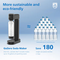PHILIPS Sparkling Water Maker Soda Maker Compatible with Any Screw-in 60L CO2 Carbonator(NOT Included),black