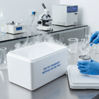 Biogivre X3110 disposable foam cooler for dry ice in use