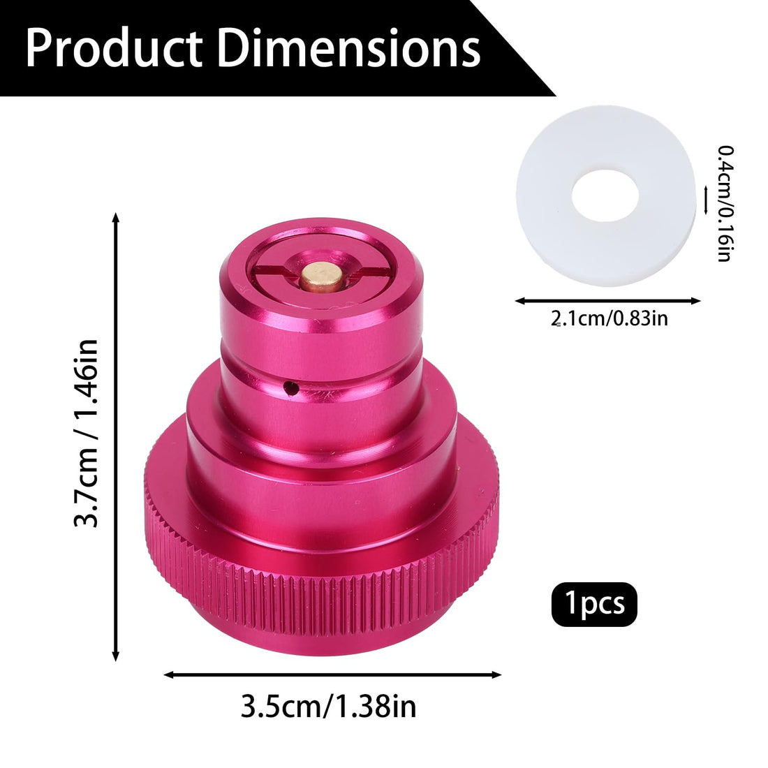 Upgraded CO2 Quick Connect Adapter, Compatible with Duo/Terra/Art Soda Maker Machine Valve Refill Cylinders Tanks Parts Accessory with TR21-4 Male Thread (Pink)