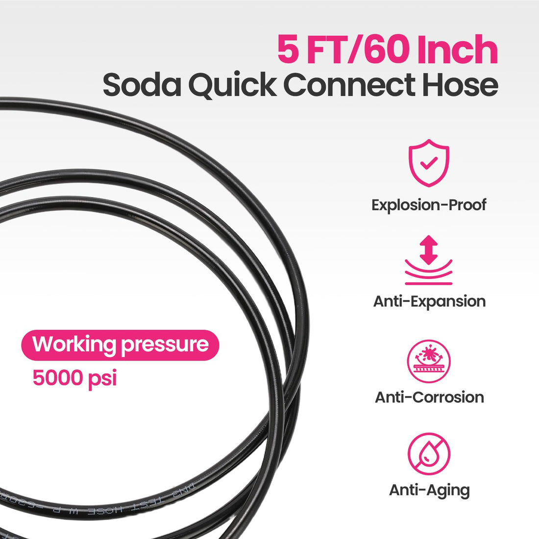 GOATACURA Soda Machine Co2 Adapter, with CGA320 Connector & 60in High Pressure Hose, Compatible with Terra Duo Art Gaia Series, for Soda Maker/Carbonation Machine