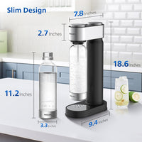 Philips Stainless Sparkling Water Maker Soda Maker Machine Carbonator(NOT Included), Black