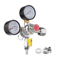 VEVOR Double Gauge Regulator, CO2 Regulator Gauge with 0-60PSI, Draft Beer Regulator , CGA320