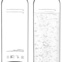PHILIPS Carbonating Bottles, 1L Twin Pack Reusable PET Sparkling Water Bottles 2 Pack, Black
