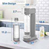PHILIPS Sparkling Water Maker Soda Maker Soda Streaming Machine Quick Twist with 1L Carbonating Bottle, CO2 Carbonator(NOT Included)