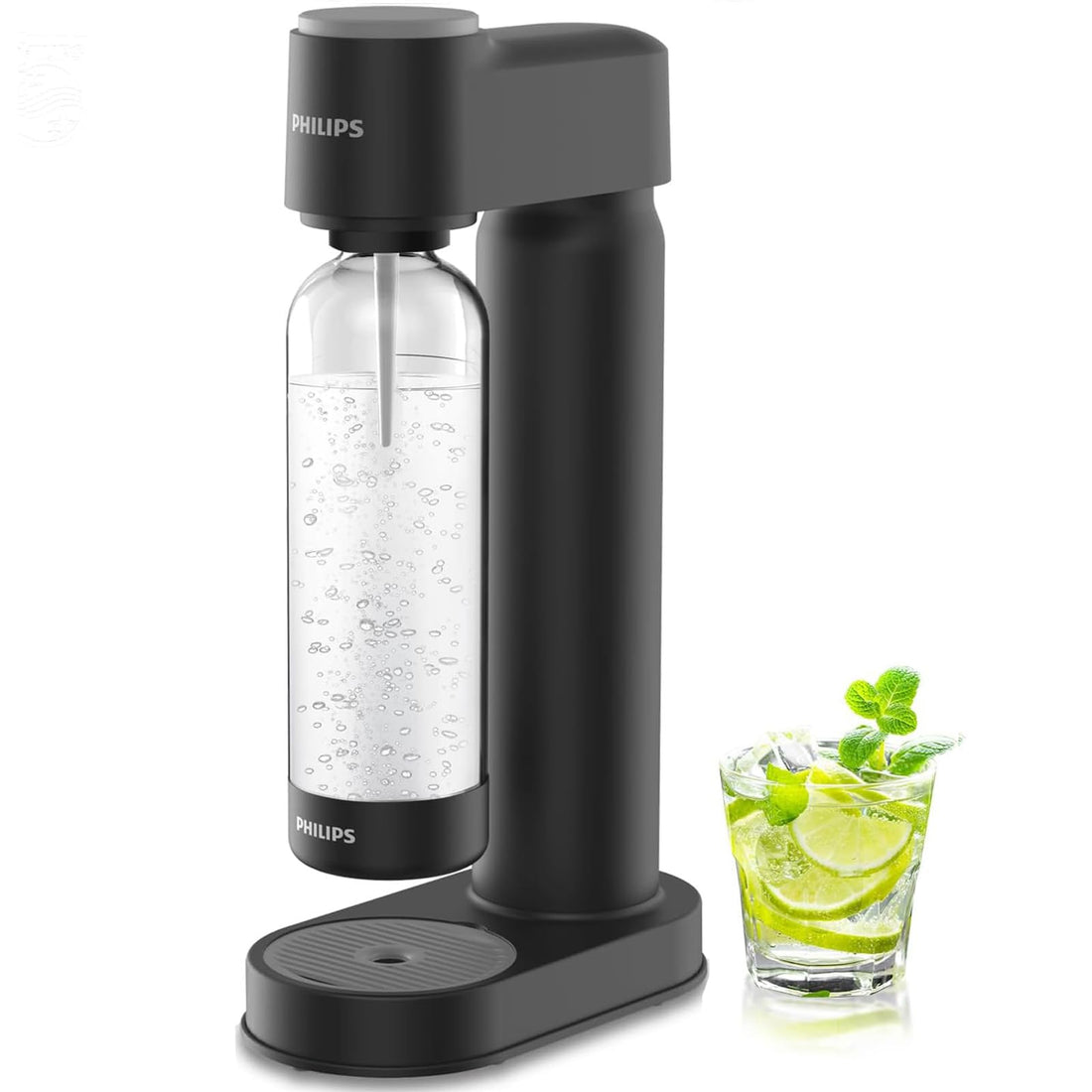 PHILIPS Sparkling Water Maker Soda Maker Compatible with Any Screw-in 60L CO2 Carbonator(NOT Included),black