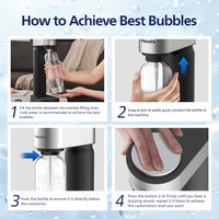 Philips Stainless Sparkling Water Maker Soda Maker Machine Carbonator(NOT Included), Black
