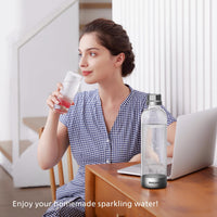 Philips Stainless Sparkling Water Quick Twist BPA free PET 1L Compatible with Any Screw-in 60L CO2 Exchange Carbonator(NOT Included), White